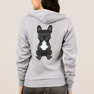 Svart och vit fransk bulldogg söt seriehund t shirt