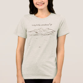 Svart och vit frihandsritad skiss Minimala berg T Shirt