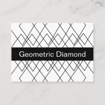 Svart och vit geometrisk diamant