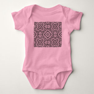 svart och vit geometrisk etnisk mönsterornament t shirt