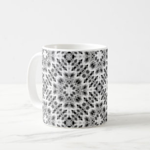 Svart och vit geometrisk etnisk ornament kaffemugg