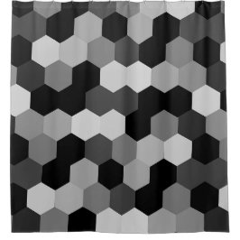 Svart och vit geometrisk hexagons skuggor