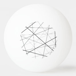 Svart och vit geometrisk mönster pingisboll