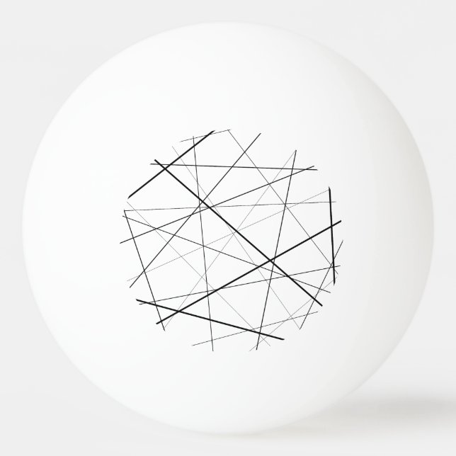 Svart och vit geometrisk mönster pingisboll (Framsidan)