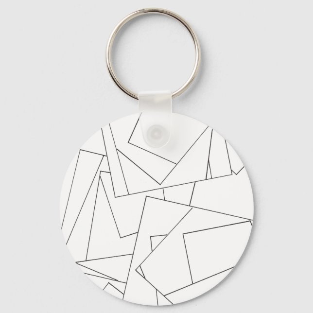 Svart Och Vit Geometrisk Nyckelring (Framsida)