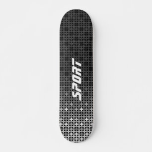 Svart och vit geometrisk övertoning mönster mini skateboard bräda 18,5 cm