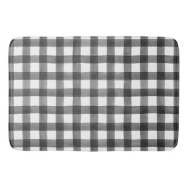 Svart och vit Gingham Buffalo Check Rutig Badrumsmatta