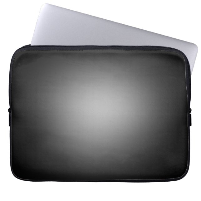 Svart och vit glödande strålkastare laptop fodral (Framsidan)