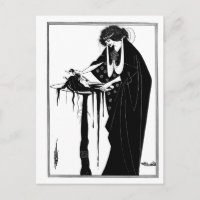 Svart och vit gothisk art nouveau Salome