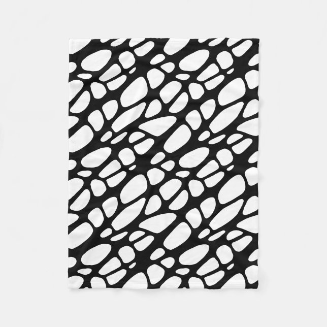 Svart och vit gotik Organic Webben Mönster Fleecefilt (Framsidan)