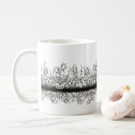 Svart och vit grunge-mönster kaffemugg
