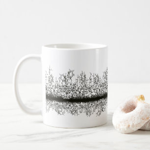 Svart och vit grunge-mönster kaffemugg