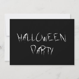 Svart och vit Halloween fest Inbjudningar