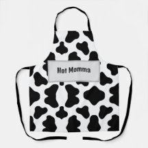 Svart och vit "hett Momma"-kodpron