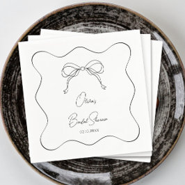 Svart och vit hon Gifter sig Möhippa Pappersservett