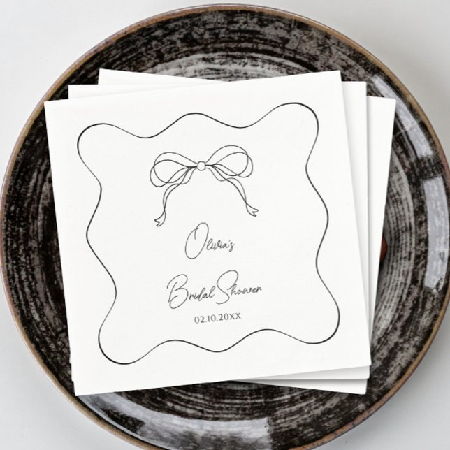 Svart och vit hon Gifter sig Möhippa Pappersservett (Skapare uppladdad)