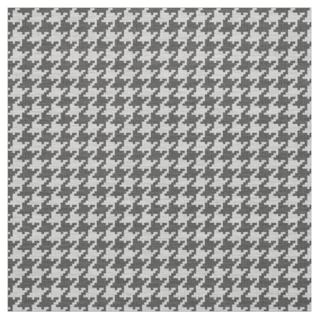 Svart och vit Houndstooth Geometric Mönster Tyg (Provkarta)