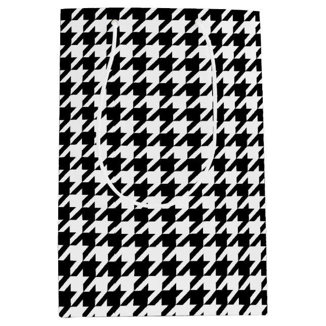 Svart och vit houndstooth-kontroll (Framsidan)