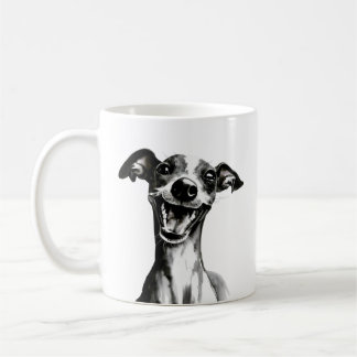 Svart och vit Iggy | Cute Italienska greyhound Kaffemugg