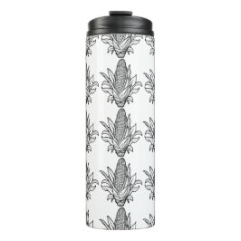 Svart och vit ikon för maj med löv