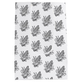 Svart och vit ikon för söt maj-cob