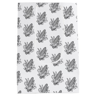 Svart och vit ikon för söt maj-cob