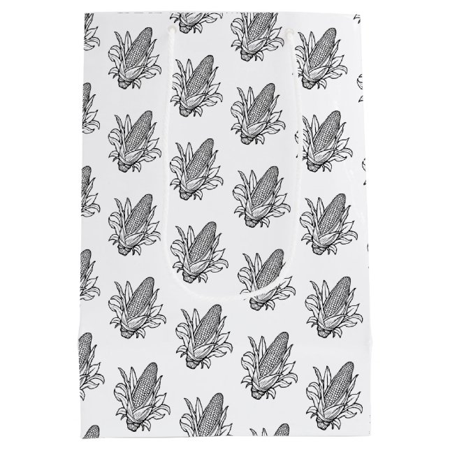 Svart och vit ikon för söt maj-cob (Baksidan)