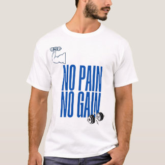 Svart och vit ingen smärta ingen vinst Gym T-shirt