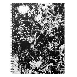 Svart och vit isbildning i Abstrakt Anteckningsbok