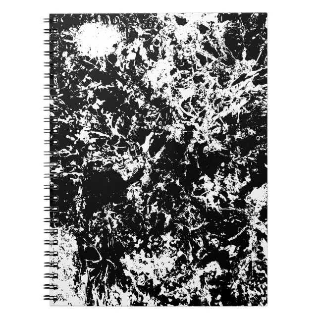 Svart och vit isbildning i Abstrakt Anteckningsbok (Framsidan)