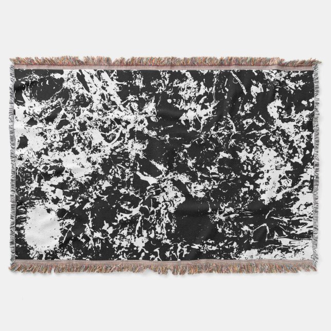 Svart och vit isbildning i Abstrakt Filt (Framsidan)