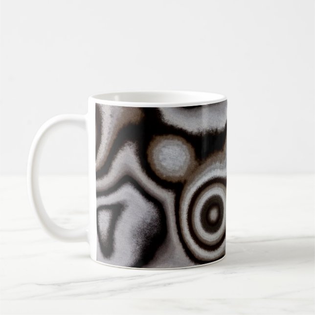 Svart och vit Jasper-sten Kaffemugg (Vänster)