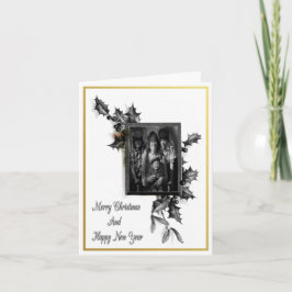 Svart och vit jul kort