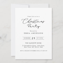 Svart och vit jul Party Inbjudningar