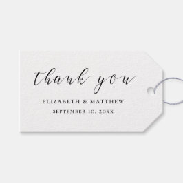 Svart och vit kalligrafi. Enkelt skript bröllop Presentetikett