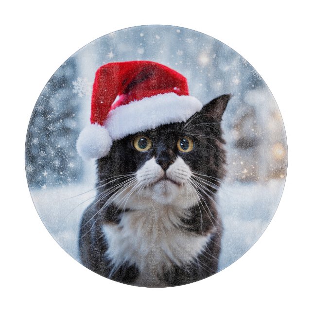 Svart och vit katt jul (Framsidan)