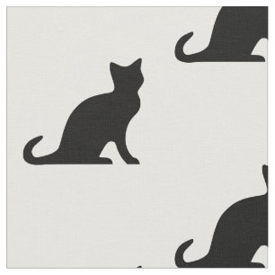 Svart och vit katt mönster design textil tyget