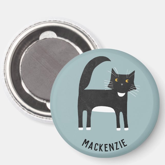 Svart och vit katter personlig magnet (Skapare uppladdad)