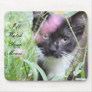 Svart och vit Kitten Mouse Pad Musmatta