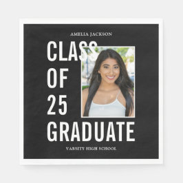 Svart och vit klass på 25 Photo Studenten Papper Pappersservett