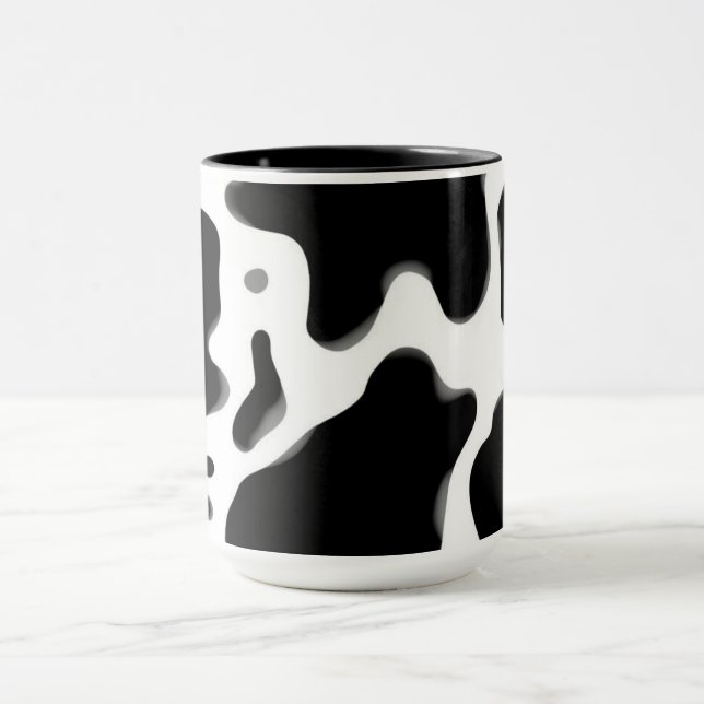 Svart och vit ko tryck mönster | Trendig djur  Mugg (Center)