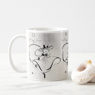 Svart och vit konst Jane Avril av Toulouse Lautrec Kaffemugg