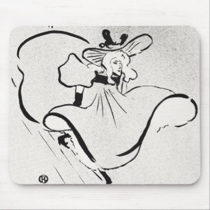 Svart och vit konst Jane Avril av Toulouse Lautrec Musmatta