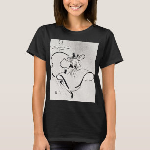Svart och vit konst Jane Avril av Toulouse Lautrec T Shirt