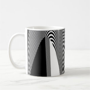 Svart och vit konst, kaffe Mugg