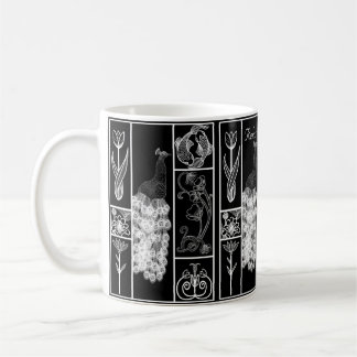 Svart och vit konsthändelse - stiliserat anpassade kaffemugg