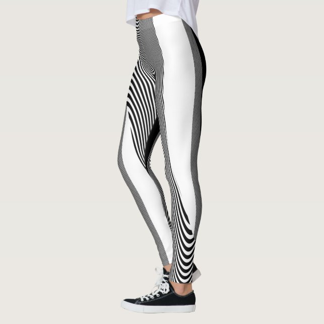 Svart och vit konsthantverk, lackering leggings (Vänster)