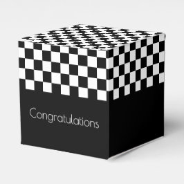 Svart och vit kontroll presentaskar