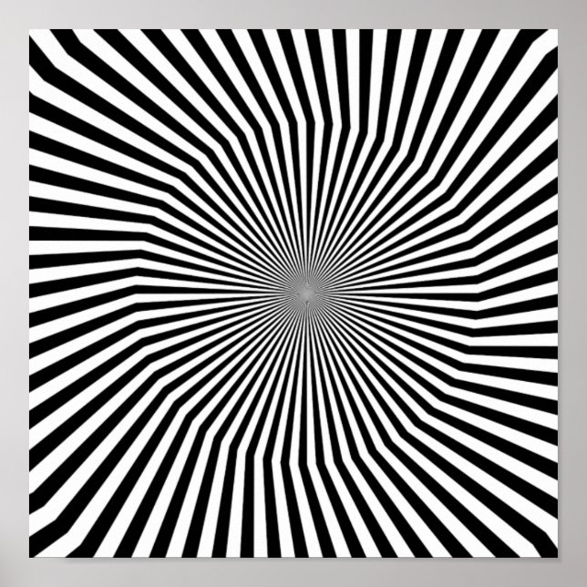 Svart och vit korkad optisk Illusion Poster (Framsidan)
