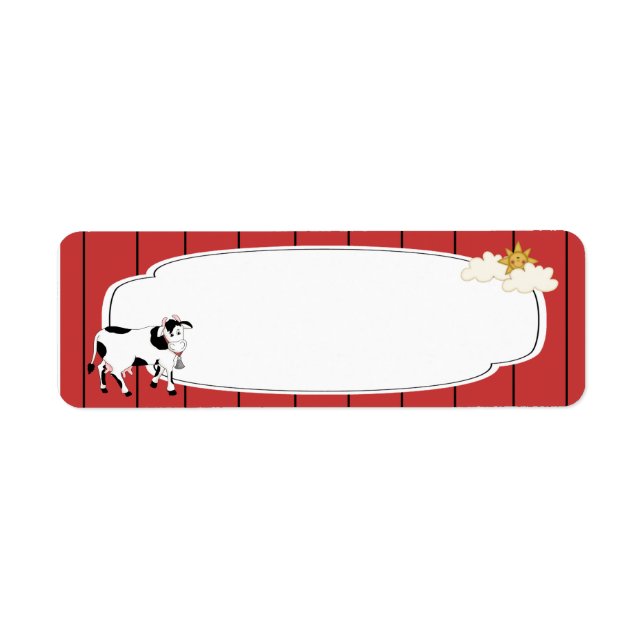 Svart och vit kummeletikett returadress etikett (Framsidan)